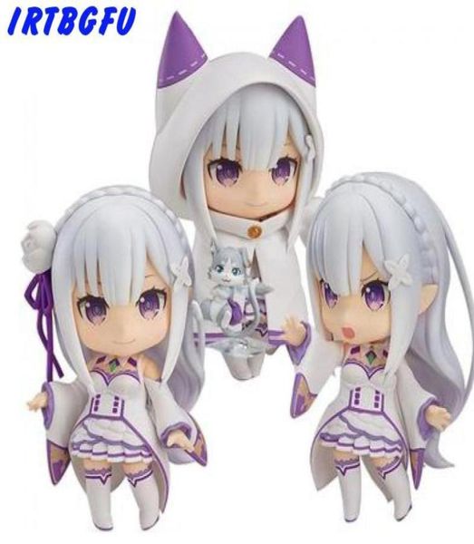 Emilia Q Versión Re zero life en un mundo diferente Figura de acción de anime Figuras de modelos coleccionables Juguetes Regalo para niños juguetes para niñas T202989934