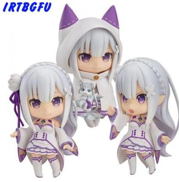 Emilia Q Versión Re zero life en un mundo diferente Figura de acción de anime Modelo coleccionable Figuras Juguetes Regalo para niños juguetes para niñas T204913954