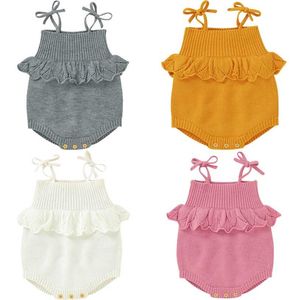 Emmababy Bébé Baby Romper Filles Mignon Crochet S Toddler Marque Printemps Printemps Printemps Beaux tricoter 211229