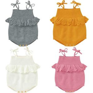 Emmababy bébé tricot barboteuse filles mignon Crochet s enfant en bas âge marque printemps jarretelle infantile belle tricot 220106