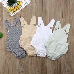 Emmababy Fashion Baby Girls Bodysuits 0-3Y UK Stock Summer Pasgeboren Baby Girl Katoen Romper Bodysuit Jumpsuit Outfit Kleding G220521