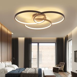 Moderne LED-kroonluchter voor woonkamer slaapkamer aluminium lichaam afstandsbediening thuis kroonluchter verlichting lamp armatuur