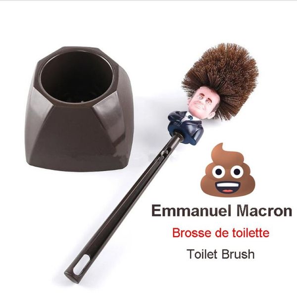 Emmanuel Macron WC Toilette France Président Brosse de nettoyage Brosse de toilette Make The Toilet Great Again nettoyant Brosse de toilette 2240J