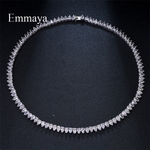 Emmaya Merk Mode Luxe Inlay AAA Kubieke Zirkoon Charm Geometrische Sieraden Kettingen Voor Vrouw Elegantie Bruiloft Gift 220217