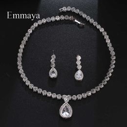 Emmaya – ensemble de bijoux Design classique en forme de goutte d'eau, pour femmes et filles, décoration exquise de fête, cadeau fantaisie, H1022