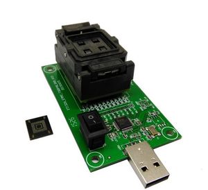 Freeshipping EMMC-aansluiting met USB-maat 11.5x13_0.5mm, EMMC-socket NAND Flash-testen, voor BGA 169 en BGA 153 Testing, Clamshell