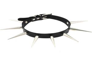 Emo Long Spike Choker Punk Collar Femmes Men Rivets Collier de Chocker clouté 2020 Fashion Goth Jewelry Metal Gothic Accessories2571227