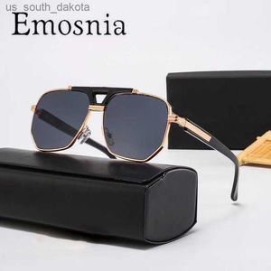 Emosnia 2022 rétro pilote lunettes de soleil hommes mode luxe Hipster métal homme femmes lunettes Vintage marque Design lunettes de soleil Oculos L230523