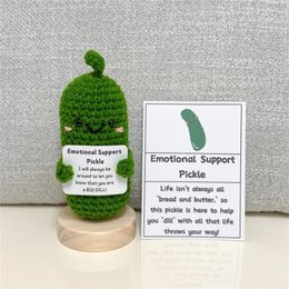 Apoyo Emocional Pepino Encurtido Juguetes Lindo Ganchillo Navidad Encurtido Tejer Muñeca Adornos Divertido Reducir La Presión Encurtido Regalos para Mujeres Amigas