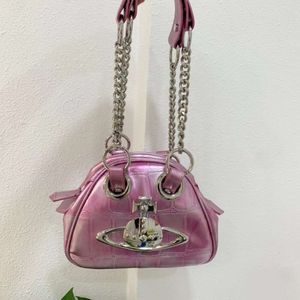 Empress Dowager's Vivians Saturno Bag 2023 Nuevo patrón de elefante rosa Bolsa de bolsas Bolsa de axila