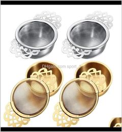 Empress Strainers Drip Bowls Mesh Infuser Filtre à thé en vrac en acier inoxydable avec poignées élégantes à double aile Su2Qh Bpqkj2378324