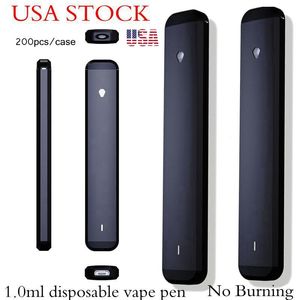 Vide 1,0 ml stylo vape jetable 280 mah batterie rechargeable USA stock réservoir d'huile épais qualité promise dispositif D9 200 pièces / caisse service de nuit