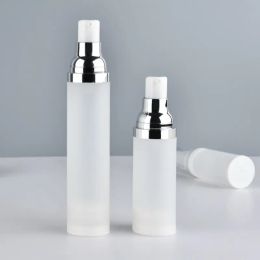 Bottiglie vuote per pompa airless da 20 ml 30 ml 50 ml Bottiglia per vuoto in plastica trasparente opaca per lozione per tubo per imballaggio cosmetico 12 LL