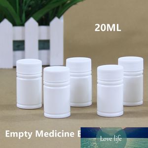 Bouteille ronde vide de pilules médicinales de 20ML, en matériau HDPE, petit récipient de distribution de capsules pour pilules et vitamines, 10 pièces/lot