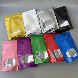 Lege 28g 1oz pakket geurbestendig mylar tas verpakking stand -up buidels warmteafdichtingsafweerbare eetbare zakken met raam kleine moq aanpassing