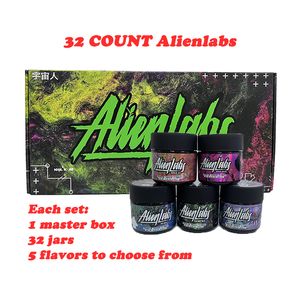 Laboratoires extraterrestres vides de 32 unités Pot intérieur connecté 3,5 g pack de fleurs premium Pot en verre connecté de 2 oz