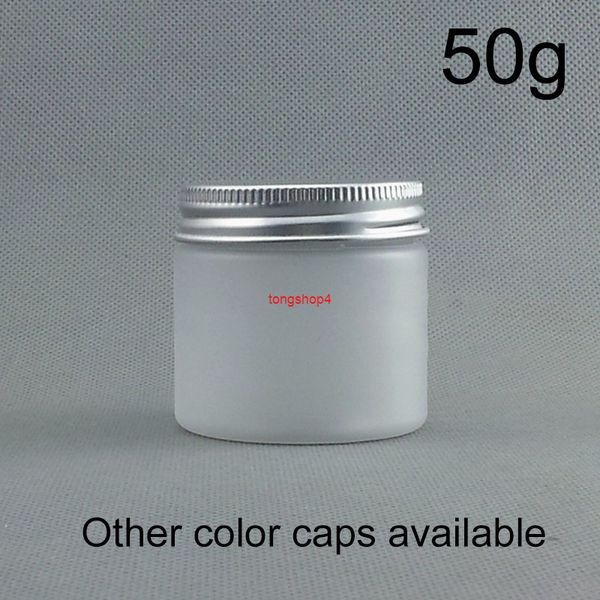 Vacío 50g Botella de plástico mate Recargable 2 oz Tarro de crema cosmética Maquillaje Loción Píldora Cápsula Contenedor de viaje de especias Envío gratis buena calidad