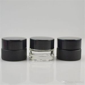 Vide 5g Verre Pot De Crème Petites Femmes 5ml Récipient Cosmétique noir clair Mini Bouteille Rechargeable expédition rapide 2019011912