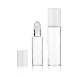 Lege 5 ml 10 ml transparant glazen rol op fles glazen roller bal cosmetische parfum etherische olie monster hervulbare flessen F2077