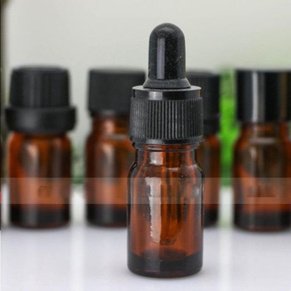 Bouteilles EJuice en verre vides de 5 ml Flacon compte-gouttes brun 5CC Xenps