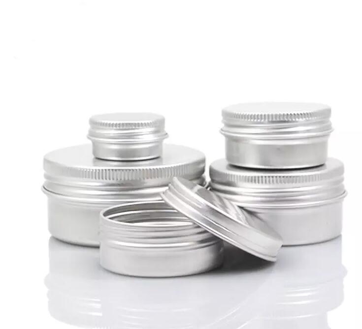 Pot de parfum de crème en aluminium vide étain 5 10 15 30 50 100g contenants de baume à lèvres cosmétique