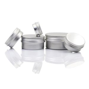 Récipients vides de baume à lèvres en aluminium Pots de crème cosmétique Tin Crafts Pot Bottle 5 10 15 30 50 100g Sxtgn