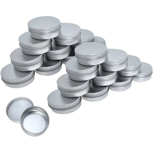 Envases vacíos de aluminio para bálsamo labial, tarros de crema cosmética, botella, vela redonda, caja de Metal, embalaje con tapas de rosca para accesorios cosméticos