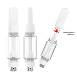 Lege cartridges Glazen tankverstuivers Wegwerpverdamperpennen 0,5 ml 1 ml dikke 510 draad dikke oliecartridge Fabrikantlevering