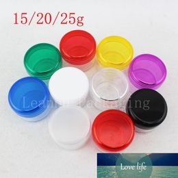 Pot de bouteille d'affichage en plastique rond coloré vide, Pot de crème à lèvres Transparent pour emballage cosmétique, récipient d'échantillon cosmétique en étain