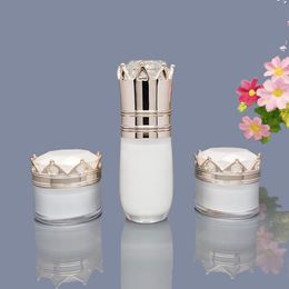 Lege cosmetische 5G acrylcrème jar pomp lotion fles 10ml hervulbare schoonheid container snelle verzending F750