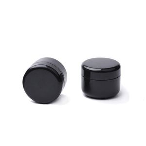 lege cosmetische containers 50g zwarte PET-plastic cosmetische potten met doorzichtige PP-afdekking aan de binnenkant voor hand- / gezichtscrèmemasker Brdmv