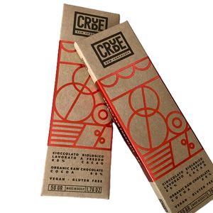 Lege RUWE Chocoladeverpakking eetbare kartonnen mix smaken 80% CACAO RAW chocoladepakket