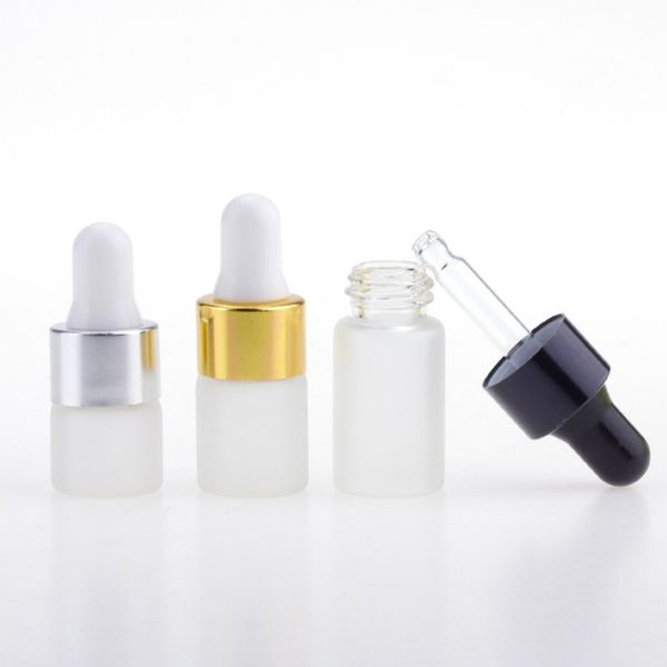 Bouteilles compte-gouttes vides 1ml 2ml 3ml, stockage d'échantillons de lotion cosmétique E liquide givré