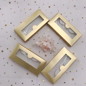 Boîte à cils vides Boîte d'or rougeoyante or rougeoyante pour cils de mink de 30 mm à 12 mm