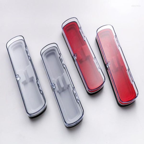 Vide Flip Aimant Stylo Boîte En Plastique Transparent Stylos Boîtes Cadeau Titulaire Cas