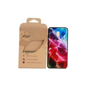 Boîte d'emballage de cas de téléphone portable LOGO imprimé personnalisé pliant vide avec fenêtre en plastique petit cadeau boîte de papier Kraft A337