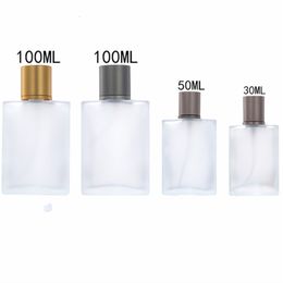 Flacon pulvérisateur vide en verre dépoli de 3.4oz, atomiseur de parfum, flacons de parfum, récipient cosmétique