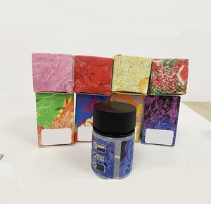 Lege gomachtige snoepboxen Plastic potverpakkingsmix Flavours Multi -stammen Multi -stammen Eetbare pakketbox Tassen Sticker Label OEM Logo