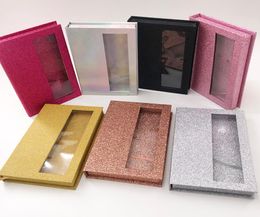 Lege Wimpers Dozen 5 Paar Wimpers Verpakking Boek Hele Aangepaste Holografische Goud Zilver Roze Zwarte Kleur Leeg Boek1748769