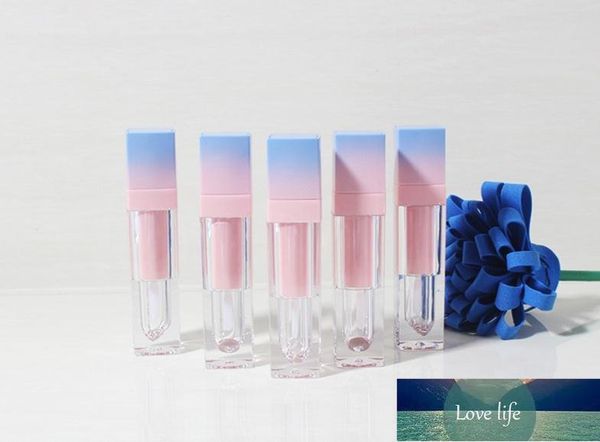 Tubo de brillo de labios vacío Gradiente Rosa Azul Plástico Lápiz labial elegante Envases cosméticos líquidos 5 ml 200 unids / lote