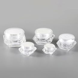 lege luxe 5g 10g 20g plastic diamantvorm ps cosmetische oogschaduw gezichtscrème flessen containers pot verpakking 30ml verzenden over zee