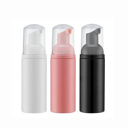 Bouteilles vides en mousse cosmétique, noir mat, rose, blanc, 2oz, 3 pièces, bouteille à pompe givrée, 60ml, pour shampoing pour cils
