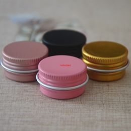 Lege Mini 5G 10G aluminium potten metalen roze goud zwart monster lip balsem deodorant bb crème masker tin case make-up container 50pcspls order