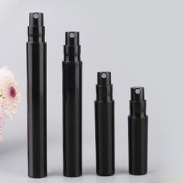 Vacío Mini Pocket Mist Spray Bottle 2ml 3ml 4ml 5ml Frascos de perfume de muestra de envases de plástico negro