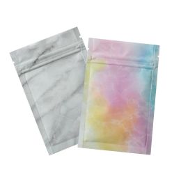 Lege verpakking Geurbestendige Mylar-zakverpakking Stand-upzakjes Heat Seal Hersluitbare eetbare zakken met venster Kleine MOQ Maatwerk BJ