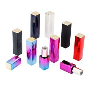 Bouteille d'emballage vide 12,1 mm DIY Forme carrée Couvercle magnétique Tube de rouge à lèvres Très belle couleur Conteneur d'emballage cosmétique rechargeable portable