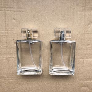 Lege verpakking parfumflessen 100ml geurspray container navulbare glazen verstuiver met gouden zilveren fijne mist