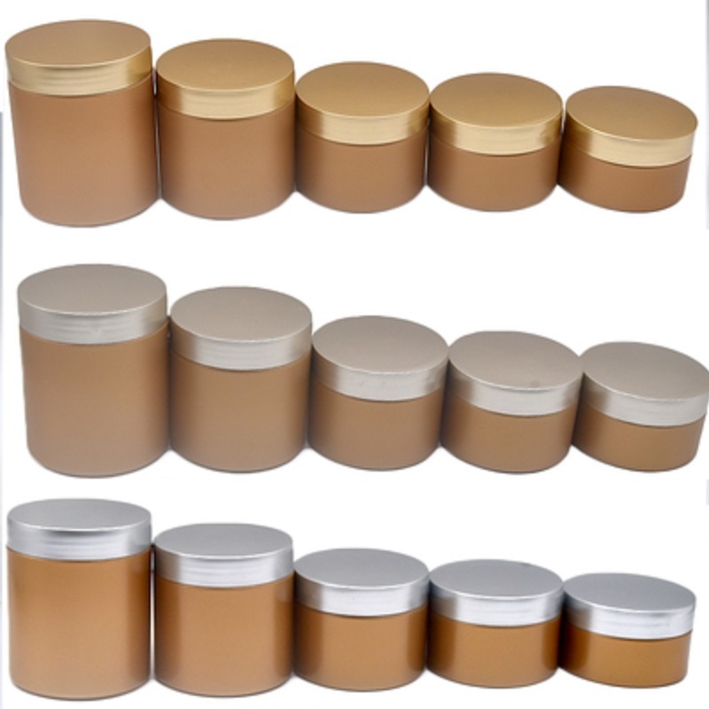 Empty Packing Plastic Bottle Cream Jar Gold Lid Rose Gold And Silver Cover 100G 120G 150G 200G 250G Portable Packaging Refillable Container Cosmetic
