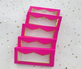 Lege roze kroonbox verkoopstijl fit 3d 5d 25 mm 27 mm wimpers doos kan aangepast zijn pakket4342345