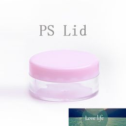 Vacío rosa pequeño plástico pantalla tarro bote crema cosmética lata bálsamo contenedor Mini muestra contenedor embalaje